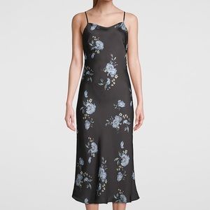 NWOT White House Black Market Floral Midi Slip Dress Size XSP